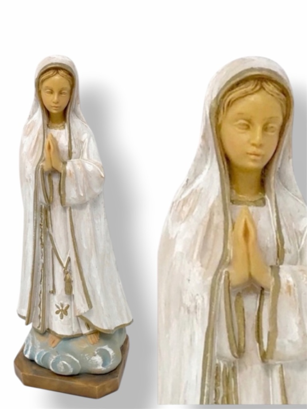 Holy Mother Our Lady Blessed Virgin Mary Figurine Religious Vintage ITALY